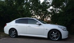 10 599 р. Пороги накладки H-STYLE Nissan Skyline V36 (2006-2014) (Неокрашенные)  с доставкой в г. Керчь. Увеличить фотографию 3
