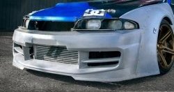 24 599 р. Передний бампер Rocket Banny  Nissan Skyline  R33 (1993-1998) (Неокрашенный)  с доставкой в г. Керчь. Увеличить фотографию 2