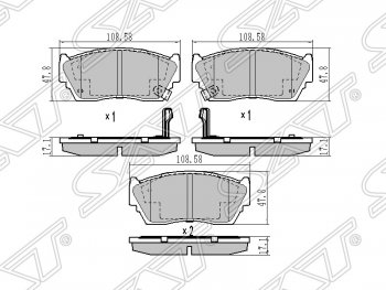 Колодки тормозные SAT (передние) Nissan Sunny  N14 (1990-1998)