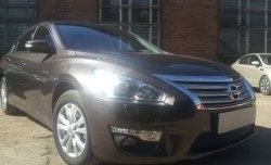 1 469 р. Сетка на бампер Russtal (черная) Nissan Teana 3 L33 дорестайлинг (2014-2020)  с доставкой в г. Керчь. Увеличить фотографию 2