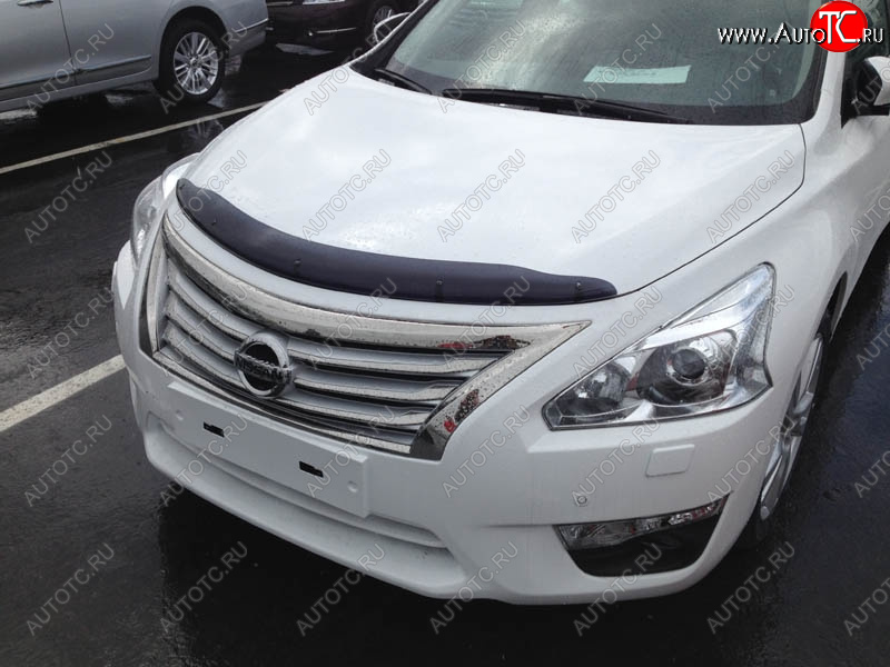 4 599 р. Дефлектор капота SIM Nissan Teana 3 L33 дорестайлинг (2014-2020)  с доставкой в г. Керчь