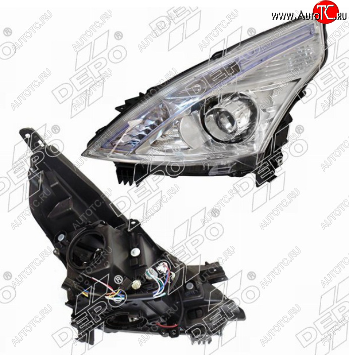 32 599 р. Левая фара (линза, ксенон, с электрокорректором, Евросвет) DEPO  Nissan Teana  2 J32 (2011-2014) рестайлинг  с доставкой в г. Керчь