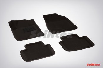 Комплект 3D ковриков в салон (ворсовые / чёрные) Seintex Nissan Teana  2 J32 (2008-2011) дорестайлинг