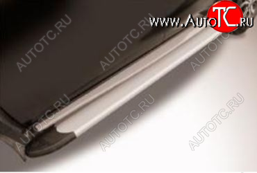 13 349 р. Алюминиевые порожки для ног Slitkoff ❞Optima Silver❝ Nissan Terrano D10 дорестайлинг (2013-2016)  с доставкой в г. Керчь