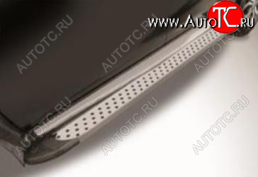 17 399 р. Алюминиевые порожки для ног Slitkoff Standart Silver Nissan Terrano D10 дорестайлинг (2013-2016)  с доставкой в г. Керчь