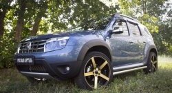 5 749 р. Накладки колесных арок RA (короткие, комплект)  Renault Duster  HS (2010-2015) дорестайлинг (Поверхность шагрень)  с доставкой в г. Керчь. Увеличить фотографию 3