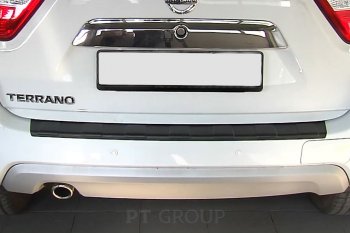 1 059 р. Накладка защитная на задний бампер Petroil Tuning  Nissan Terrano  D10 (2013-2022) дорестайлинг, рестайлинг (Текстурная поверхность)  с доставкой в г. Керчь. Увеличить фотографию 2