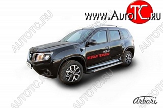 23 399 р. Порожки для ног Arbori Luxe Black  Nissan Terrano  D10 (2013-2022) дорестайлинг, рестайлинг  с доставкой в г. Керчь