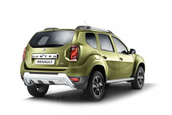 15 899 р. Порожки для ног из трубы Ø51 с алюминиевой площадкой Petroil Tuning Эстонец Nissan Terrano D10 дорестайлинг (2013-2016) (Черный (Шагрень))  с доставкой в г. Керчь. Увеличить фотографию 2