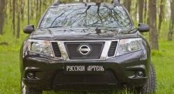 2 279 р. Защитная сетка решетки переднего бампера РА  Nissan Terrano  D10 (2013-2022) дорестайлинг, рестайлинг  с доставкой в г. Керчь. Увеличить фотографию 3