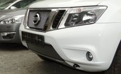 1 539 р. Нижняя сетка на бампер Russtal (хром) Nissan Terrano D10 рестайлинг (2016-2022)  с доставкой в г. Керчь. Увеличить фотографию 2