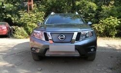 1 539 р. Нижняя сетка на бампер Russtal (хром) Nissan Terrano D10 рестайлинг (2016-2022)  с доставкой в г. Керчь. Увеличить фотографию 4