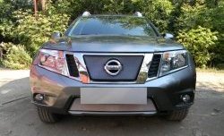 1 539 р. Нижняя сетка на бампер Russtal (хром) Nissan Terrano D10 рестайлинг (2016-2022)  с доставкой в г. Керчь. Увеличить фотографию 5