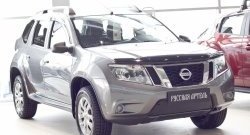 1 239 р. Зимняя заглушка решетки переднего бампера РА  Nissan Terrano  D10 (2013-2022) дорестайлинг, рестайлинг  с доставкой в г. Керчь. Увеличить фотографию 2
