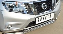 15 849 р. Защита переднего бампера (2 трубыØ63 и 42 мм, нержавейка) SLITKOFF  Nissan Terrano  D10 (2013-2022) дорестайлинг, рестайлинг  с доставкой в г. Керчь. Увеличить фотографию 2