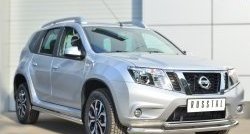 15 849 р. Защита переднего бампера (2 трубыØ63 и 42 мм, нержавейка) SLITKOFF  Nissan Terrano  D10 (2013-2022) дорестайлинг, рестайлинг  с доставкой в г. Керчь. Увеличить фотографию 4