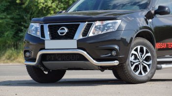 18 249 р. Защита переднего бампера Petroil Tuning (d63, волна)  Nissan Terrano  D10 (2013-2022) дорестайлинг, рестайлинг (Нержавеющая полированная сталь)  с доставкой в г. Керчь. Увеличить фотографию 3