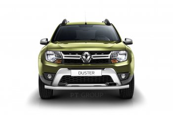 16 449 р. Защита переднего бампера (одинарная, Ø63 мм) Petroil Tuning  Nissan Terrano  D10 (2013-2022), Renault Duster  HS (2010-2021) (Нержавеющая полированная сталь)  с доставкой в г. Керчь. Увеличить фотографию 4