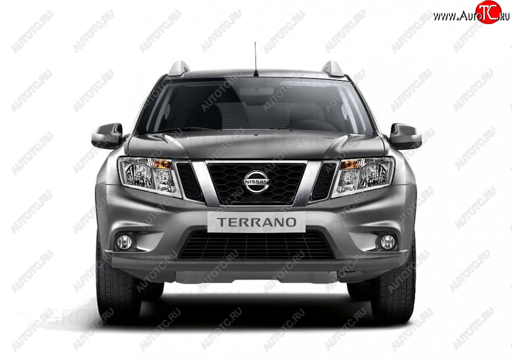 4 349 р. Защита переднего бампера (одинарная, Ø63 мм) Petroil Tuning  Nissan Terrano  D10 (2013-2022), Renault Duster  HS (2010-2021) (Серебристый (Искра))  с доставкой в г. Керчь