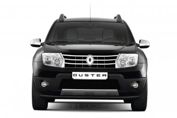 4 349 р. Защита переднего бампера (одинарная, Ø63 мм) Petroil Tuning  Nissan Terrano  D10 (2013-2022), Renault Duster  HS (2010-2021) (Серебристый (Искра))  с доставкой в г. Керчь. Увеличить фотографию 6