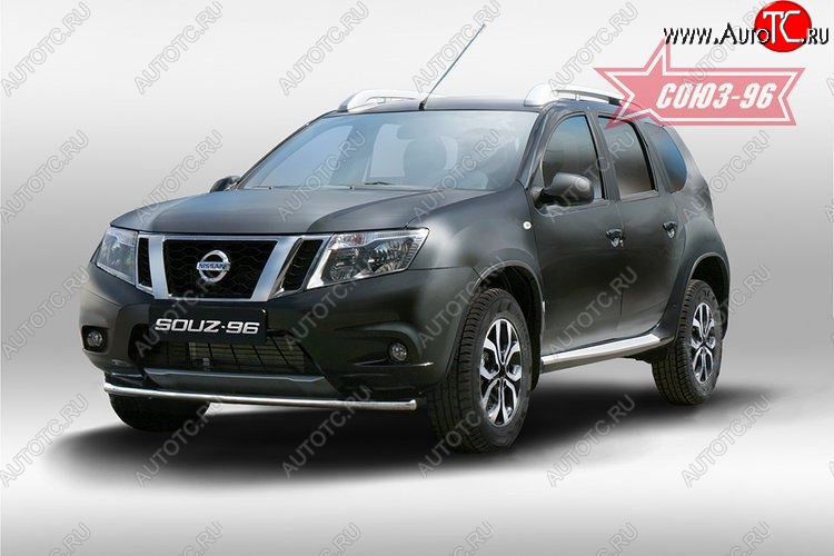 10 799 р. Защита переднего бампера одинарная Souz-96 (d42) Nissan Terrano D10 рестайлинг (2016-2022)  с доставкой в г. Керчь