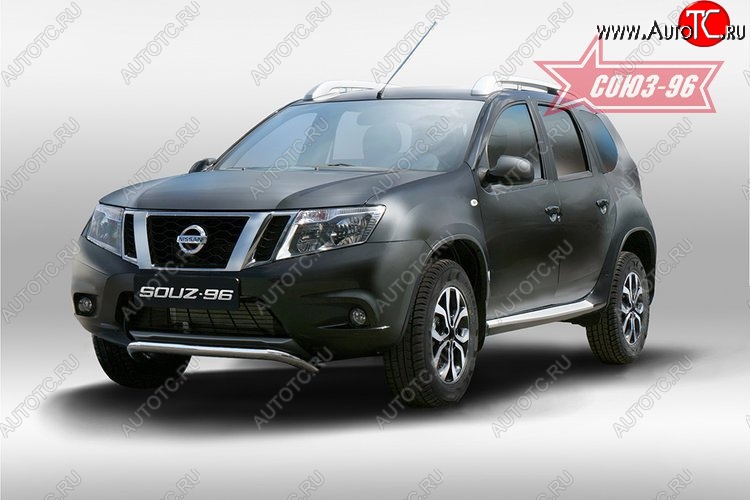 1 169 р. Защита переднего бампера Souz-96 (d60) Nissan Terrano D10 дорестайлинг (2013-2016)  с доставкой в г. Керчь