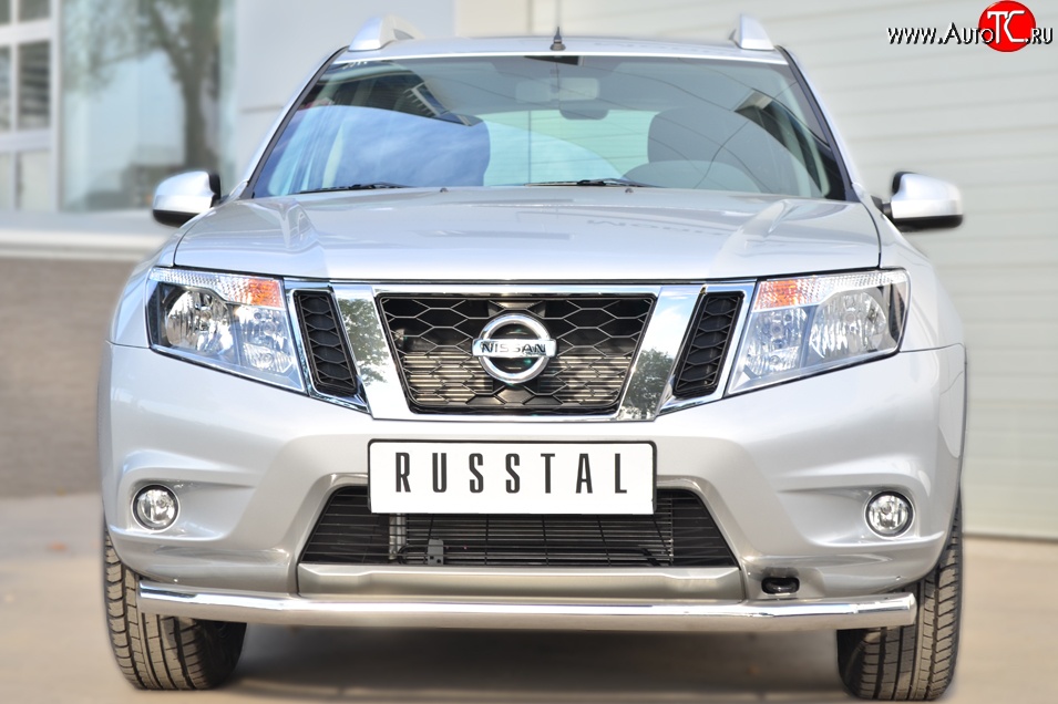 13 249 р. Одинарная защита переднего бампера диаметром 63 мм SLITKOFF  Nissan Terrano  D10 (2013-2022) дорестайлинг, рестайлинг  с доставкой в г. Керчь