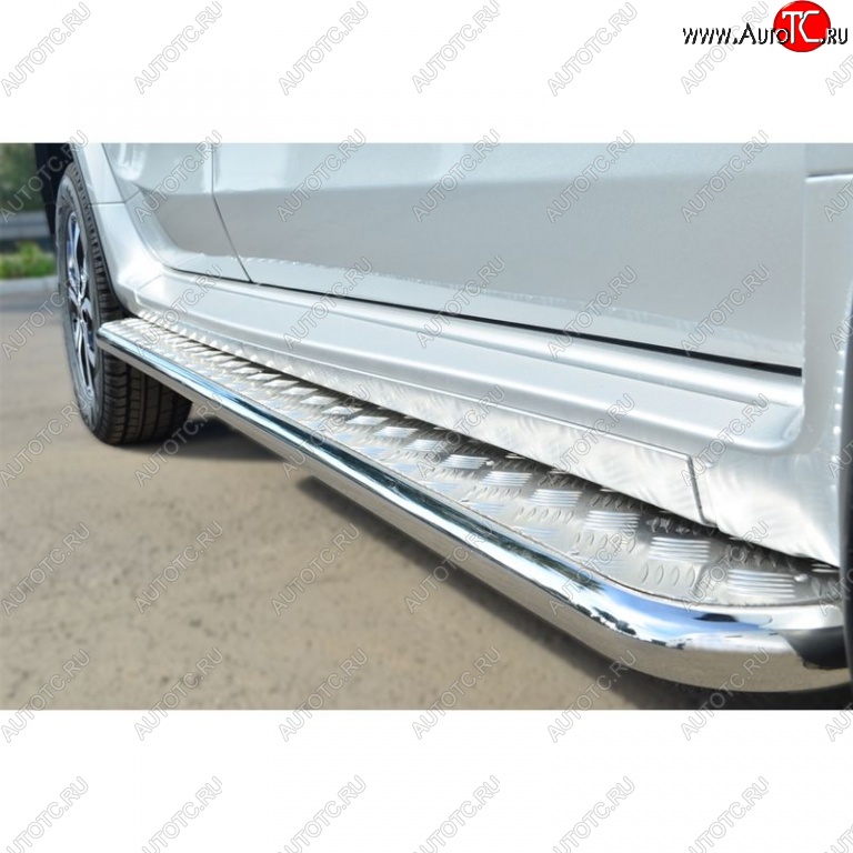 22 999 р. Защита порогов из круглой трубы диаметром 42 мм SLITKOFF v2  Nissan Terrano  D10 (2013-2022) дорестайлинг, рестайлинг  с доставкой в г. Керчь