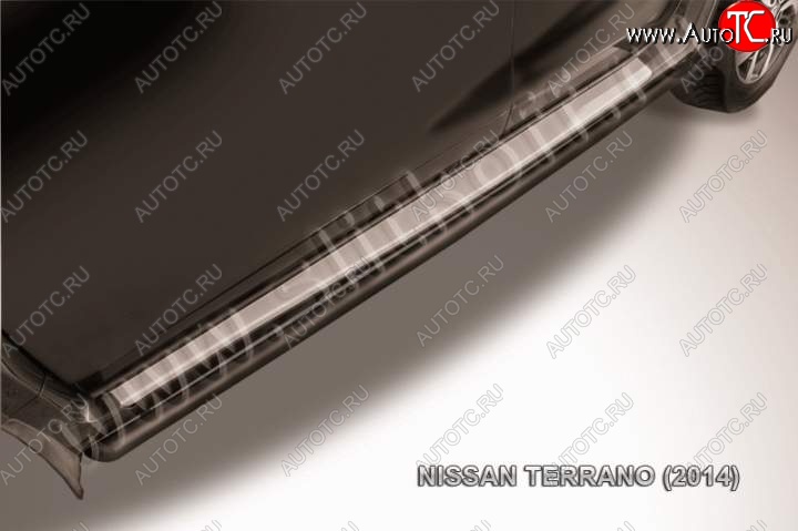 7 899 р. Защита порогов Slitkoff Nissan Terrano D10 дорестайлинг (2013-2016) (Цвет: серебристый)  с доставкой в г. Керчь