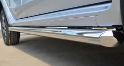 70 999 р. Защита порогов из круглой трубы диаметром 63 мм Russtal Nissan Terrano D10 дорестайлинг (2013-2016) (Защита порогов с со скосами на торцах (вариант 1))  с доставкой в г. Керчь. Увеличить фотографию 4