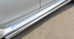 70 999 р. Защита порогов из круглой трубы диаметром 63 мм Russtal Nissan Terrano D10 дорестайлинг (2013-2016) (Защита порогов с со скосами на торцах (вариант 1))  с доставкой в г. Керчь. Увеличить фотографию 7