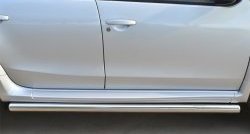 70 999 р. Защита порогов из круглой трубы диаметром 63 мм Russtal Nissan Terrano D10 дорестайлинг (2013-2016) (Защита порогов с со скосами на торцах (вариант 1))  с доставкой в г. Керчь. Увеличить фотографию 9