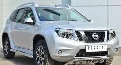 24 649 р. Широкая защита порогов SLITKOFF  Nissan Terrano  D10 (2013-2022) дорестайлинг, рестайлинг  с доставкой в г. Керчь. Увеличить фотографию 4
