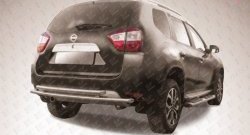 Двойная защита заднего бампера из труб диаметрами по 42 мм Slitkoff Nissan Terrano  D10 (2013-2022) дорестайлинг, рестайлинг