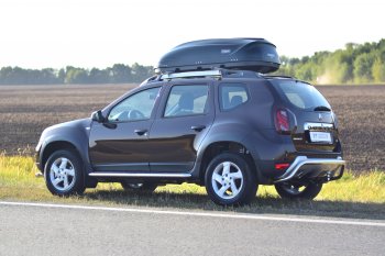 16 089 р. Защита заднего бампера PT GROUP Ø51мм (НПС) RENAULT Duster 2012-/ NISSAN Terrano 2014-  Nissan Terrano  D10 (2013-2022), Renault Duster  HS (2015-2021) (Нержавейка полированная)  с доставкой в г. Керчь. Увеличить фотографию 5