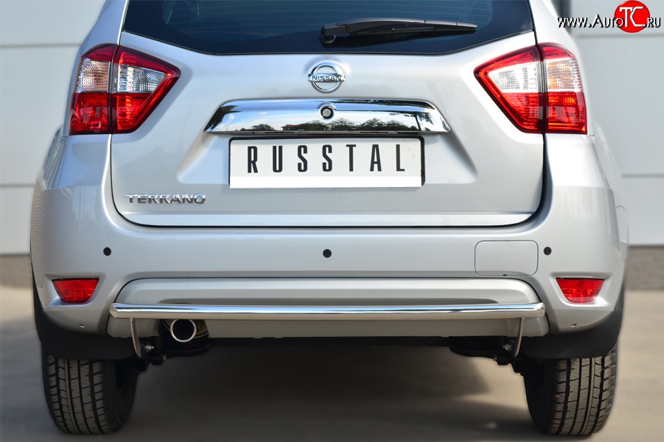 12 999 р. Одинарная защита заднего бампера из трубы диаметром 42 мм SLITKOFF  Nissan Terrano  D10 (2013-2022) дорестайлинг, рестайлинг  с доставкой в г. Керчь