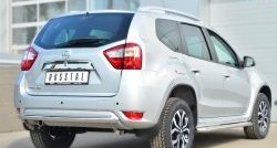 14 399 р. Одинарная защита заднего бампера из трубы диаметром 63 мм SLITKOFF  Nissan Terrano  D10 (2013-2022) дорестайлинг, рестайлинг  с доставкой в г. Керчь. Увеличить фотографию 4