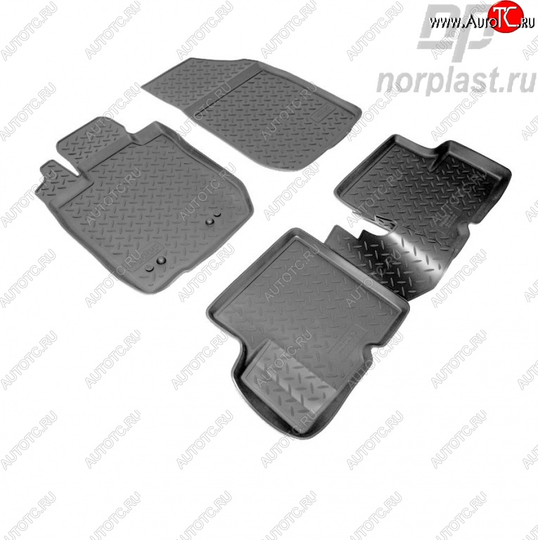 2 289 р. Комплект ковриков в салон 4wd Norplast  Nissan Terrano  D10 (2013-2016), Renault Duster  HS (2015-2021)  с доставкой в г. Керчь