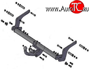 4 499 р. Фаркоп (4WD) Russtal Nissan Terrano D10 дорестайлинг (2013-2016)  с доставкой в г. Керчь