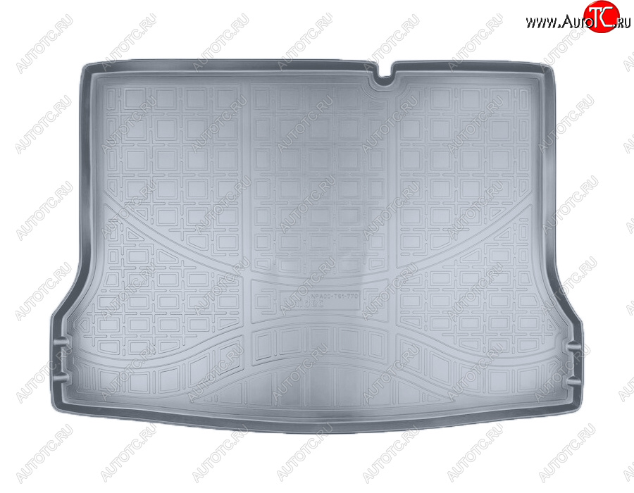 2 159 р. Коврик багажника Norplast Unidec  Nissan Tiida  2 хэтчбек (2015-2016) C13 дорестайлинг (Цвет: серый)  с доставкой в г. Керчь