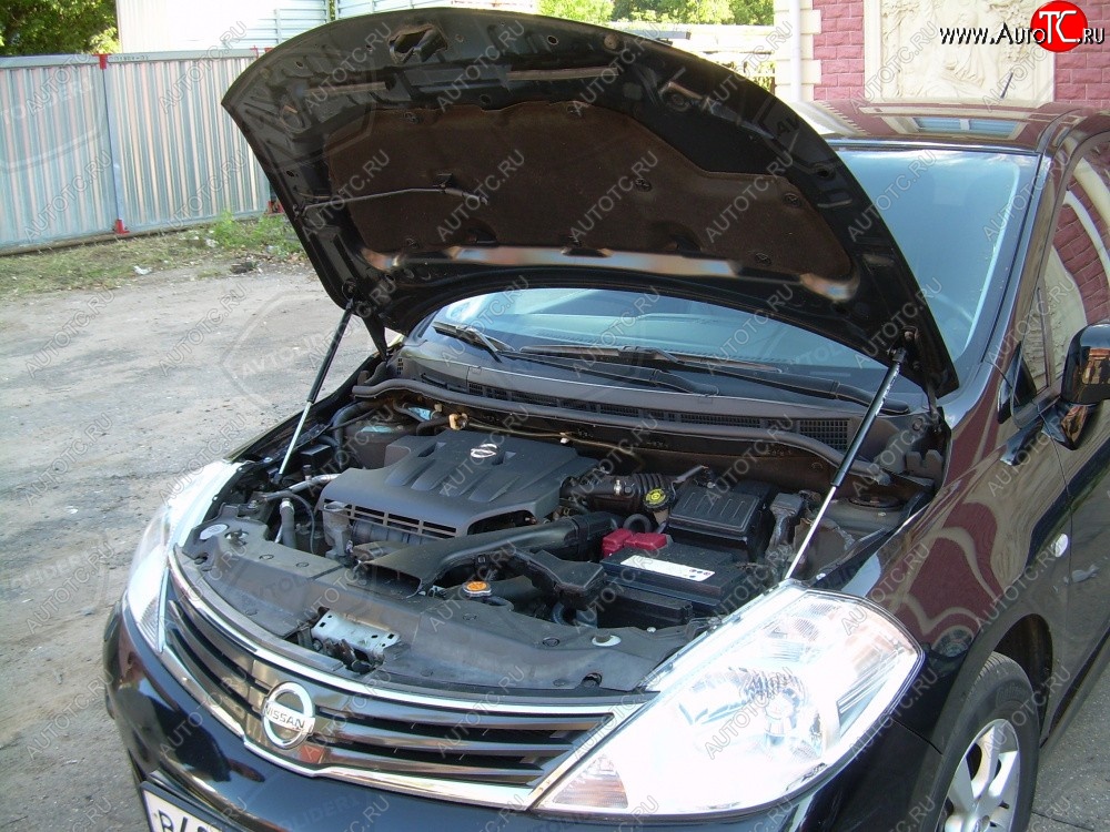 2 049 р. Упоры капота Russtal Nissan Tiida 1 хэтчбэк C11 дорестайлинг, Япония (2004-2007) (2 штуки)  с доставкой в г. Керчь