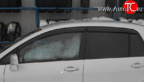 999 р. Комплект дефлекторов окон (ветровиков) 4 шт. (седан) Russtal Nissan Tiida 1 хэтчбэк C11 дорестайлинг, Япония (2004-2007)  с доставкой в г. Керчь