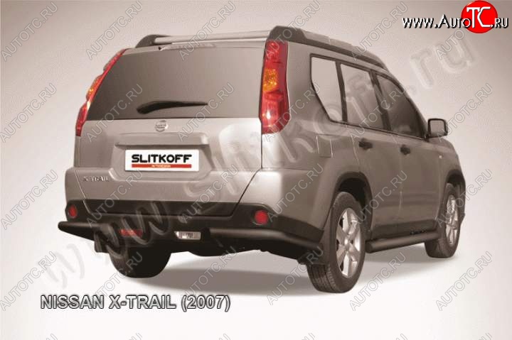 6 399 р. Уголки d57 Nissan X-trail 2 T31 дорестайлинг (2007-2011) (Цвет: серебристый)  с доставкой в г. Керчь
