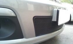 1 839 р. Сетка на бампер Russtal (черная) Nissan Tiida 1 седан C11 рестайлинг (2010-2014)  с доставкой в г. Керчь. Увеличить фотографию 2