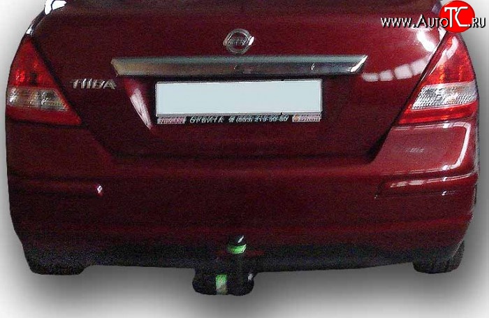 7 449 р. Фаркоп (седан) Лидер Плюс Nissan Tiida 1 седан C11 рестайлинг (2010-2014) (Без электропакета)  с доставкой в г. Керчь