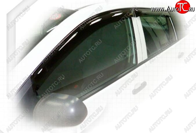 1 999 р. Дефлектора окон (JY12, NY12) CA-Plastic Nissan Wingroad 3 Y12 3-ое универсал (2005-2018) (Classic полупрозрачный, Без хром.молдинга, Крепление только на скотч)  с доставкой в г. Керчь