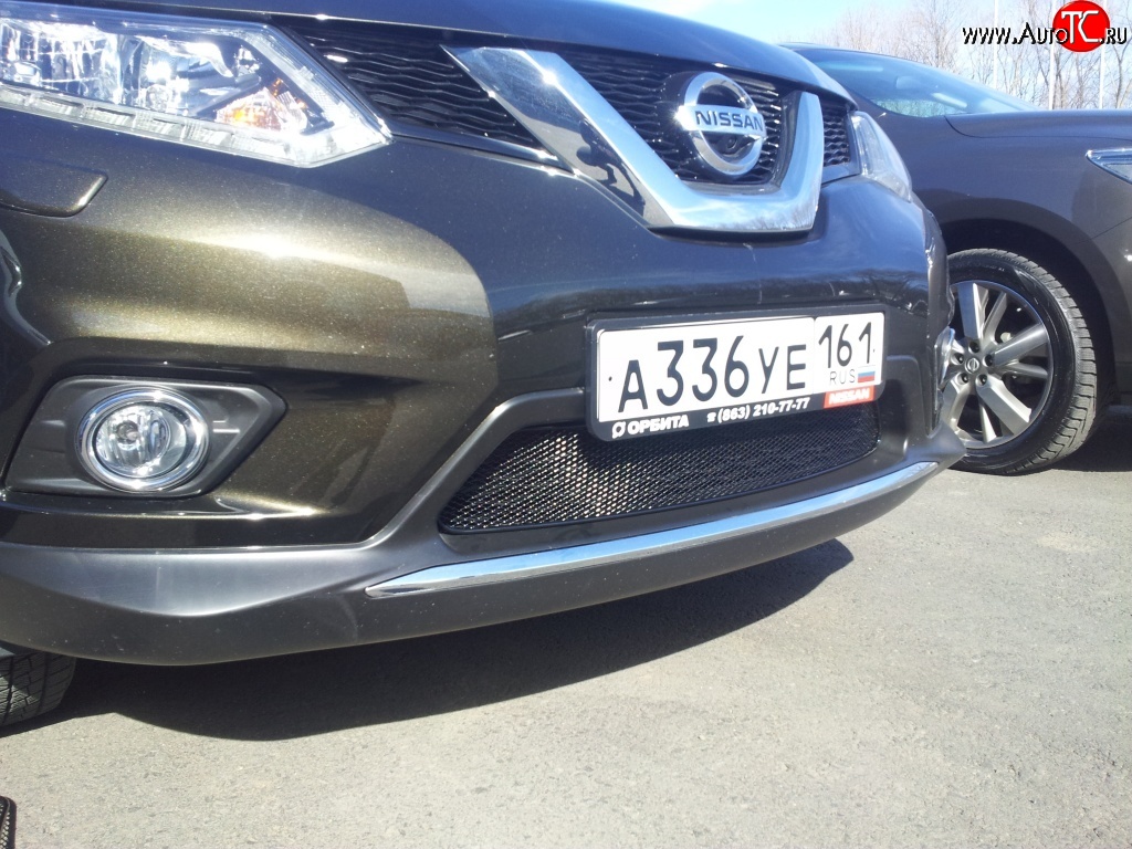 1 799 р. Сетка на бампер Novline  Nissan X-trail  3 T32 (2013-2018) дорестайлинг  с доставкой в г. Керчь