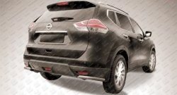 Защита заднего бампера из двух боковых уголков диаметром 57 мм Slitkoff Nissan X-trail  3 T32 (2013-2018) дорестайлинг