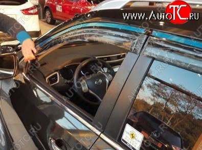 5 949 р. Комплект дефлекторов окон СТ Nissan X-trail 3 T32 рестайлинг (2017-2022)  с доставкой в г. Керчь