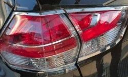 5 349 р. Накладки на фонари СТ Nissan X-trail 3 T32 рестайлинг (2017-2022) (Неокрашенные)  с доставкой в г. Керчь. Увеличить фотографию 2